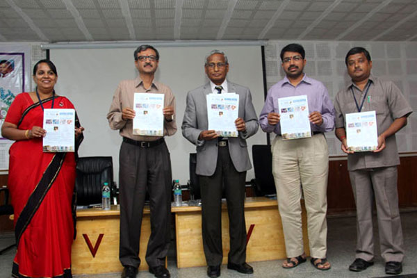 Released the 22nd Issue of Blooming Biotech Official news letter of Biotechnology Department, on National Science Day 2016, by Prof V. Gopal, Dean Academics IIM Trichy