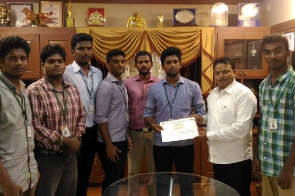 Students from School of Engineering has won Second Place in Project Display conducted at INVENTE - A National Level Tech Fest, organized by SSN College of Engineering, on 08 & 09 Sep 2017