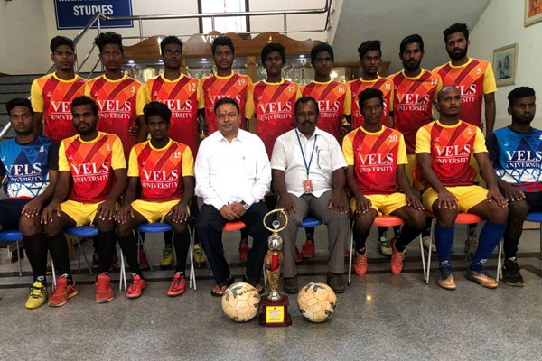 VISTAS Football Team is the proud Winner of Inter-Collegiate Fives Football Tournament - 2018, organised by Dharmamurthi Rao Bahadur Calavala Cunnan Chettys Hindu College